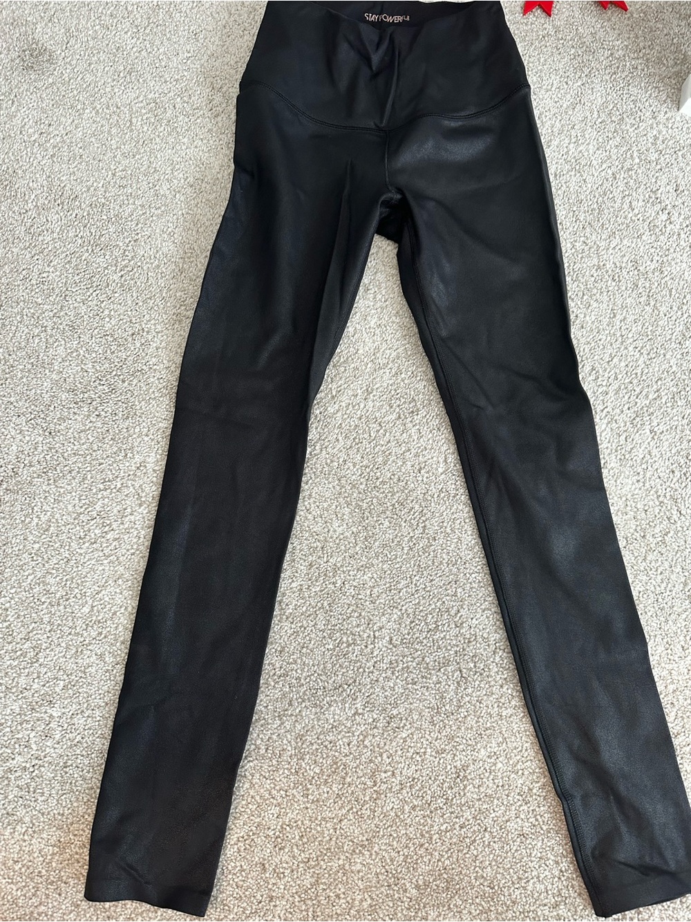 CALIA by Carrie Underwood Black Faux Leather leggings